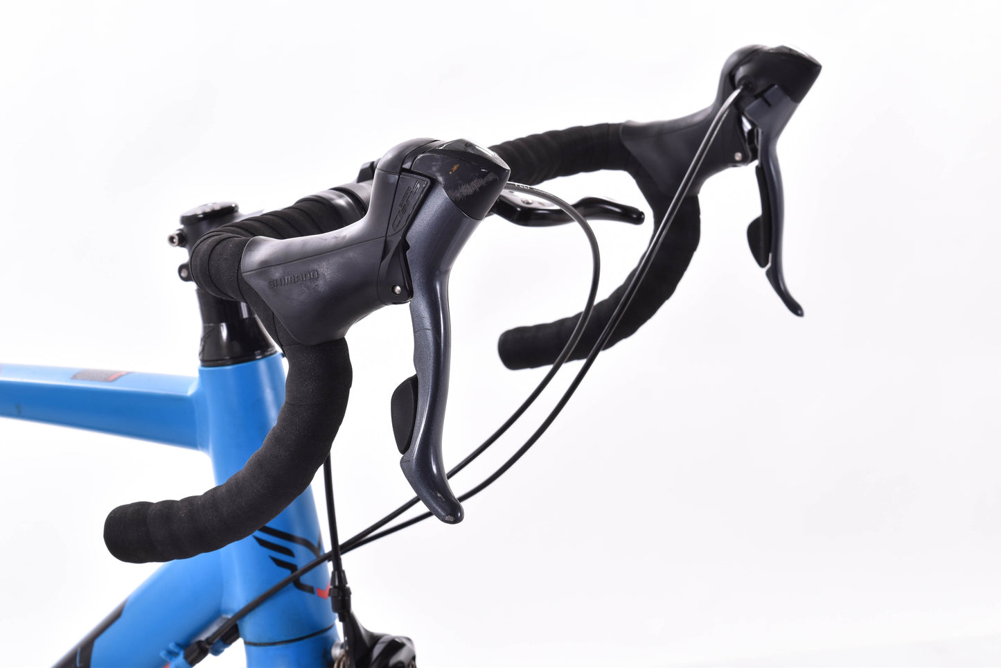 USED 2017 Felt FR60 Road Bike 56cm Shimano Claris 2x8 speed Aluminum Frame Carbon Fork Blue/Red
