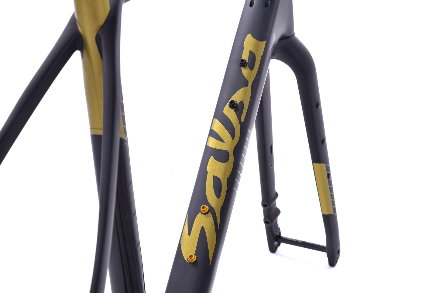 USED Salsa Warroad Carbon All-Road Gravel Bike Frame 57.5cm Black/Gold w/ Kogel BB
