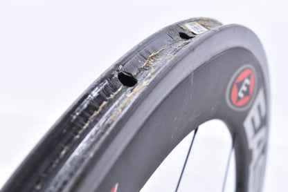 USED Easton EC90 TT 700C Carbon Tubular Wheelset Quick Release Rim Brake