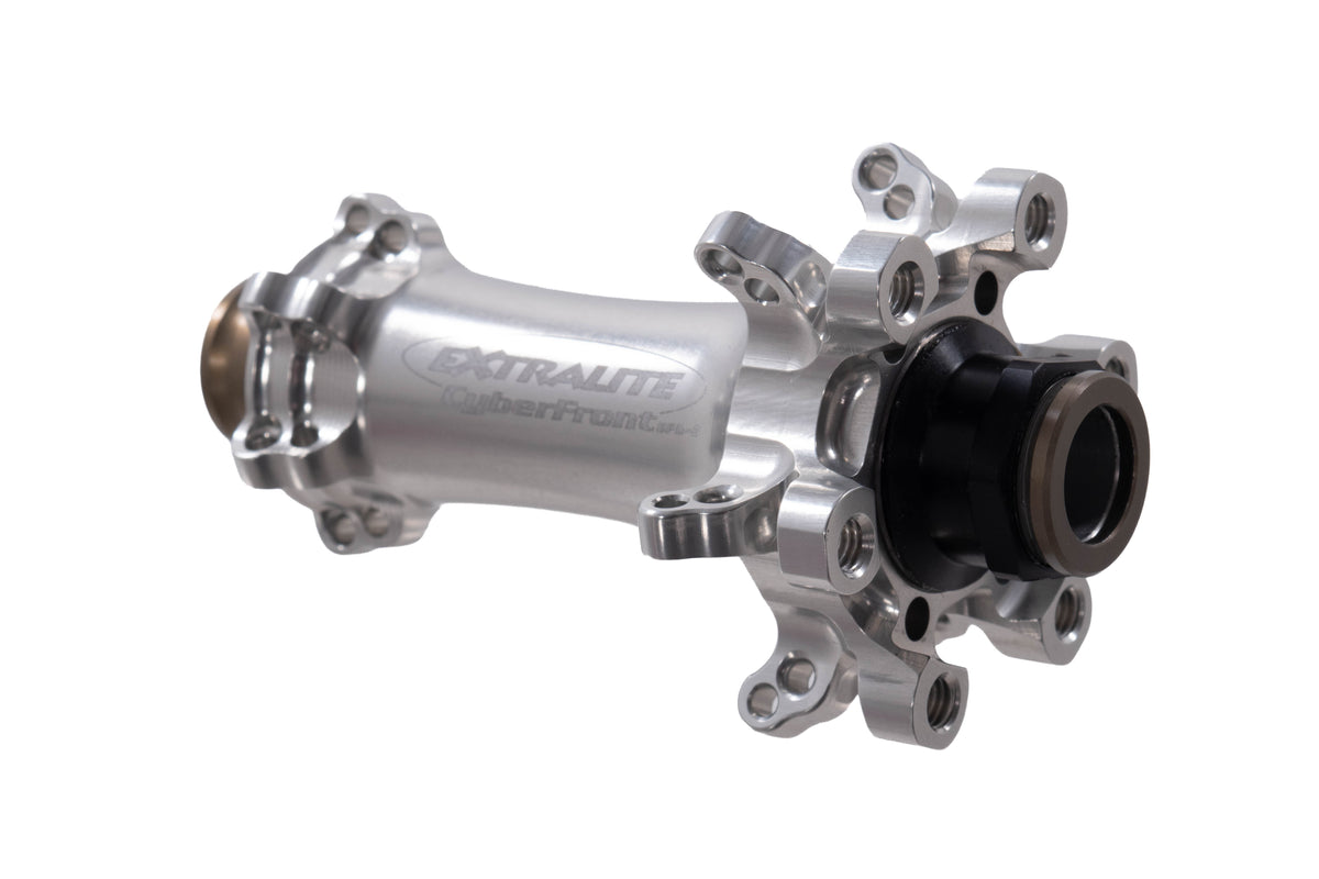 NEW ExtraLite Cyber SPD-3 Front & Rear 6-bolt Disc Hub Set 12mm TA SRAM XDR 24H Silver