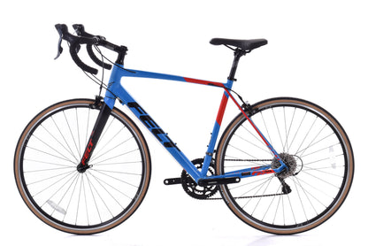 USED 2017 Felt FR60 Road Bike 56cm Shimano Claris 2x8 speed Aluminum Frame Carbon Fork Blue/Red