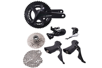 USED Shimano 105 R7000 Mechanical Groupset 172.5mm  50/34T Crank FC, RD, ST, FD Endurance Road Black