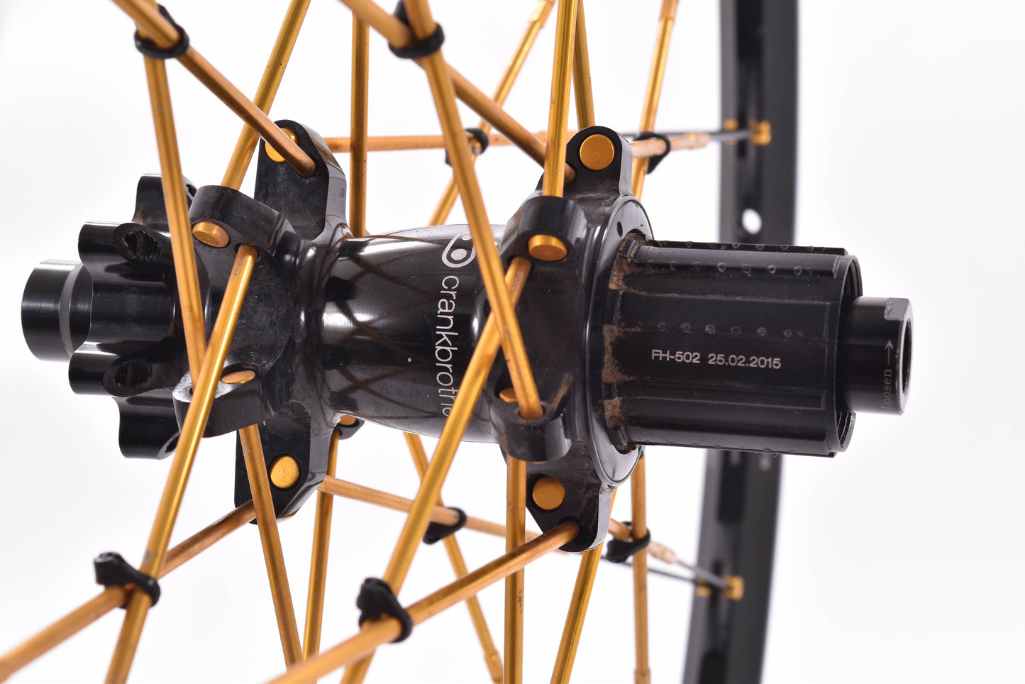 USED Crank Brothers Cobalt 2 / Iodine 3 26" Disc Tubeless Wheelset Black Gold Twin Pair