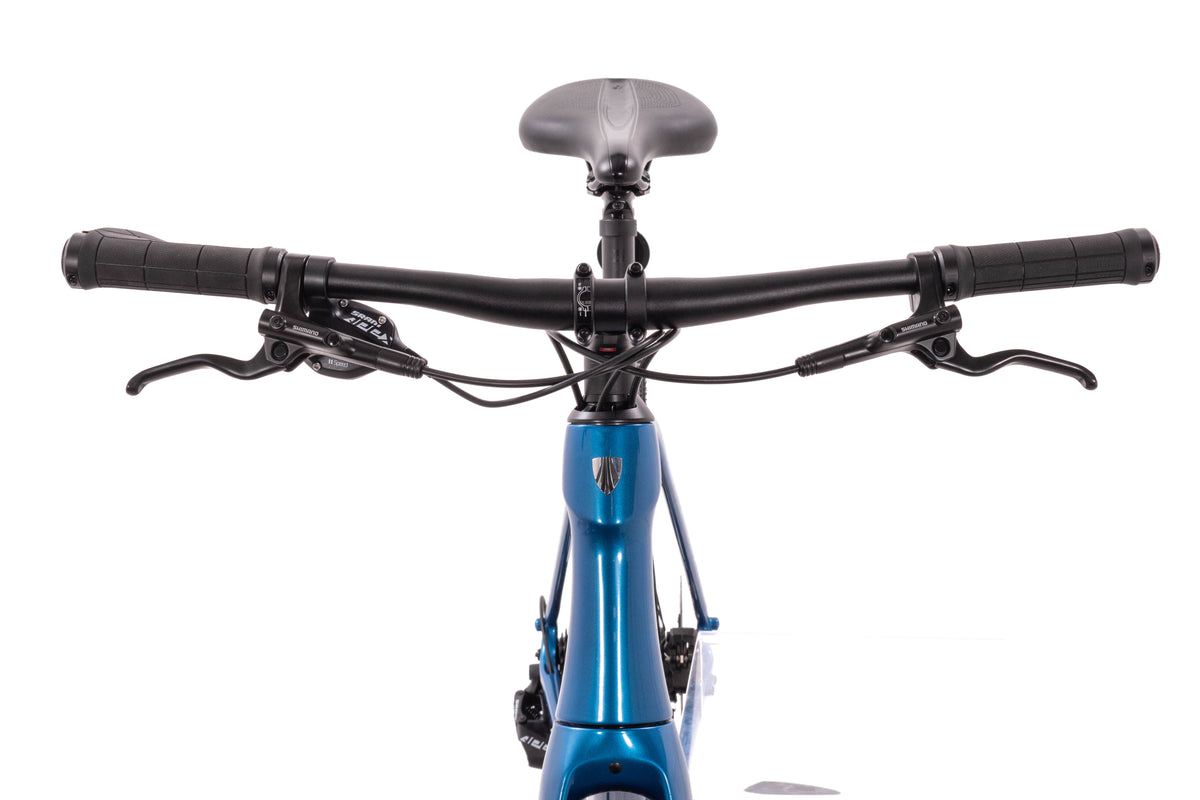 USED 2025 Trek FX Sport 5 Large Carbon Flat Bar Fitness Hybrid Bike SRAM Apex 1x11 speed Blue