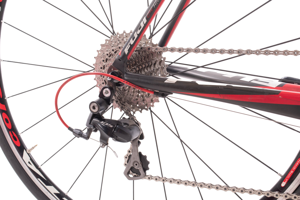USED 2012 Fuji Gran Fondo 3.0 Large Carbon Endurance Road Bike Shimano 105 2x10 Speed Black/Red/White
