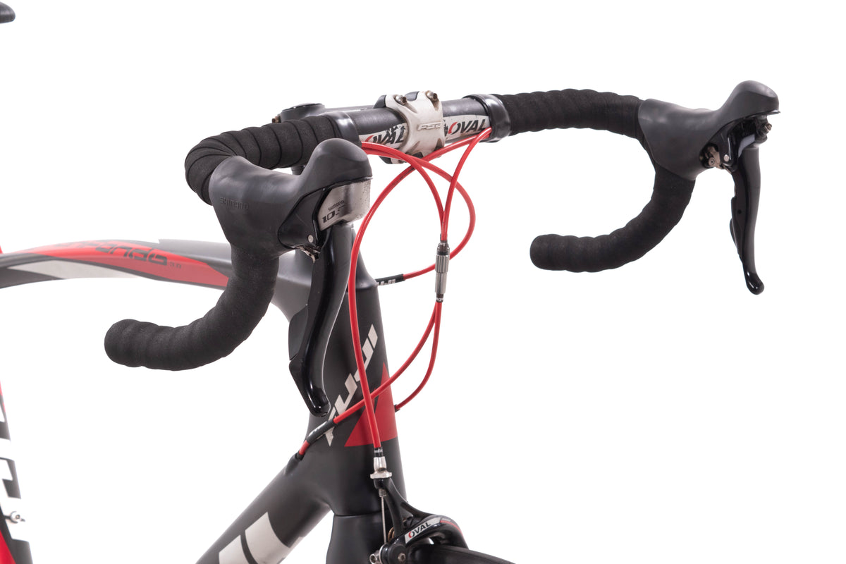 USED 2012 Fuji Gran Fondo 3.0 Large Carbon Endurance Road Bike Shimano 105 2x10 Speed Black/Red/White