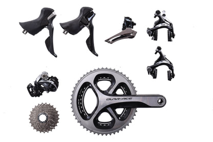 USED Shimano Dura-Ace 9000 2x11 speed Road Bike Groupset 172.5mm, 52/38t, 11-25t