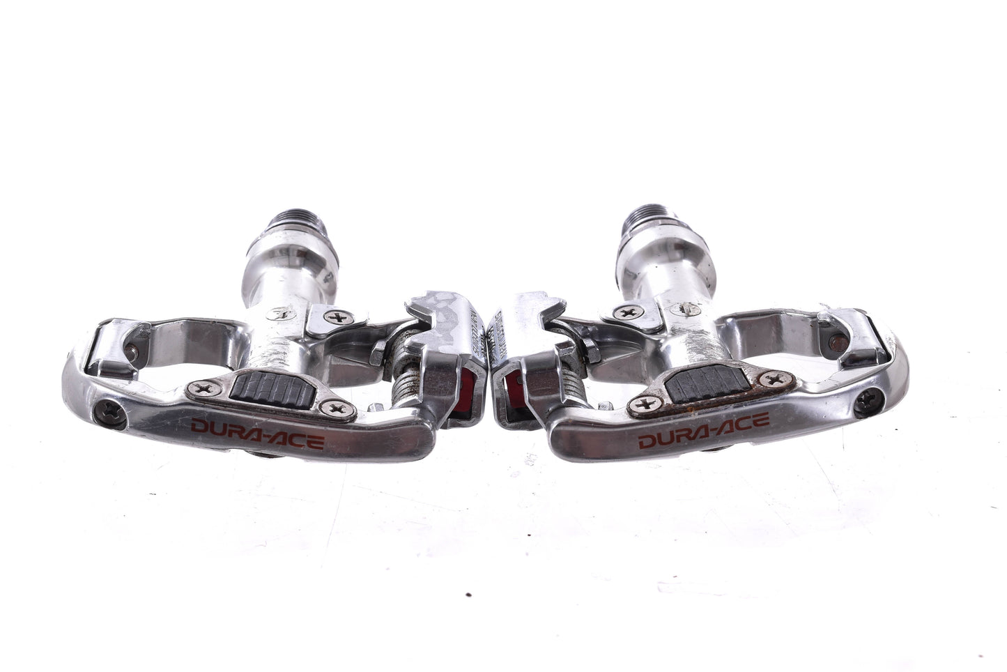 USED Vintage Shimano Dura-Ace PD-7700 Clipless Pedal Set SPD-R Polished Silver