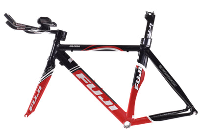 USED Fuji Aloha 54cm Alloy Aero TT Road Bike Frame w/ Carbon Fork and Cockpit