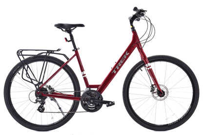 USED 2021 Trek Verve 2 Disc Lowstep Alloy Upright Hybrid Medium Rage Red