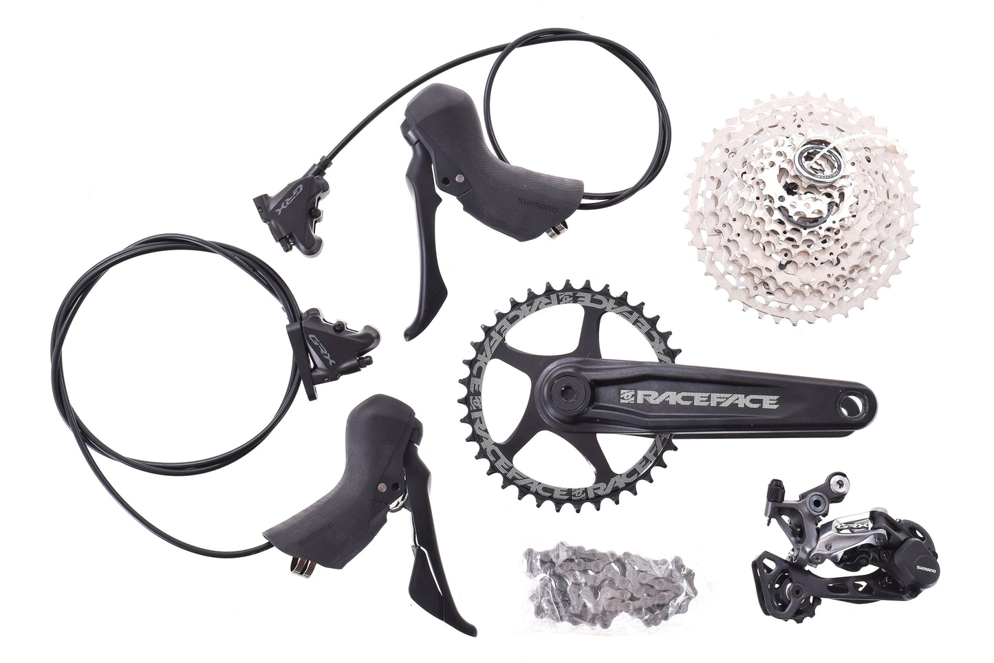 NEW Take Off Shimano GRX RX600/RX812 1x11 speed Gravel Groupset 11-42T Cassette RaceFace 175mm 36T Crankset