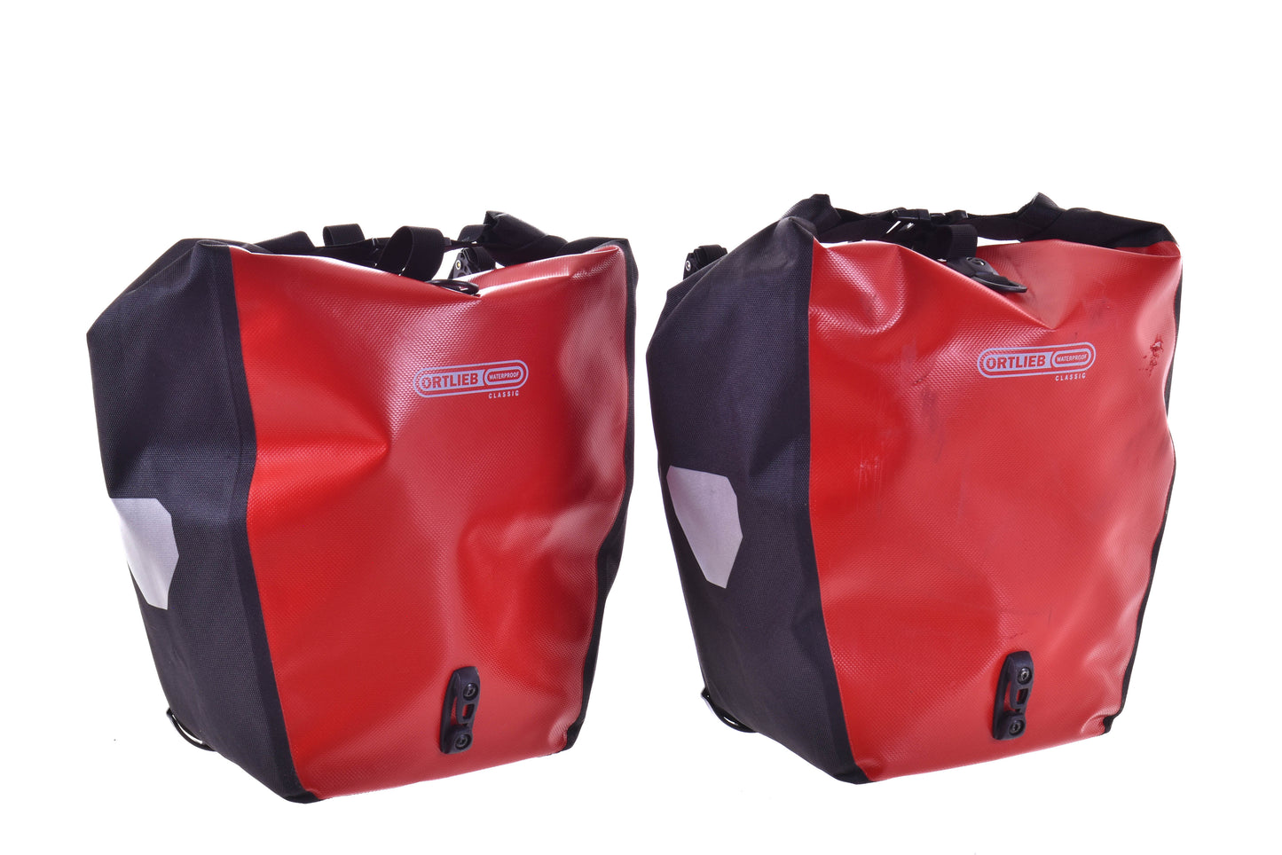 USED Ortlieb Back-Roller Classic Waterproof Pannier Set w/ Commuter Insert Red