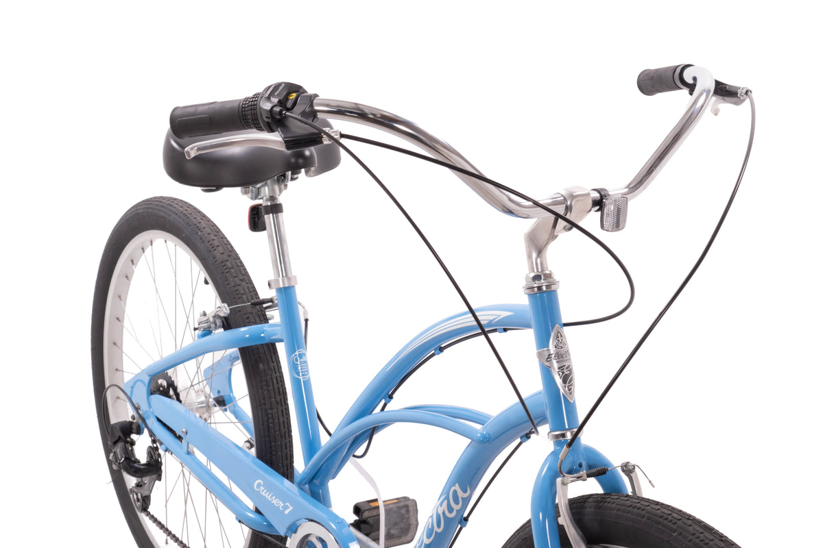 USED Electra Cruiser 7D Step Thru 7 Speed Steel Beach Cruiser Blue 26" Wheel