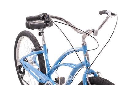 USED Electra Cruiser 7D Step Thru 7 Speed Steel Beach Cruiser Blue 26" Wheel
