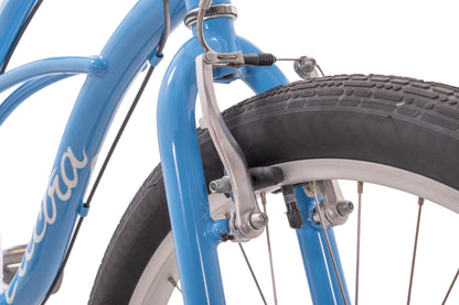 USED Electra Cruiser 7D Step Thru 7 Speed Steel Beach Cruiser Blue 26" Wheel