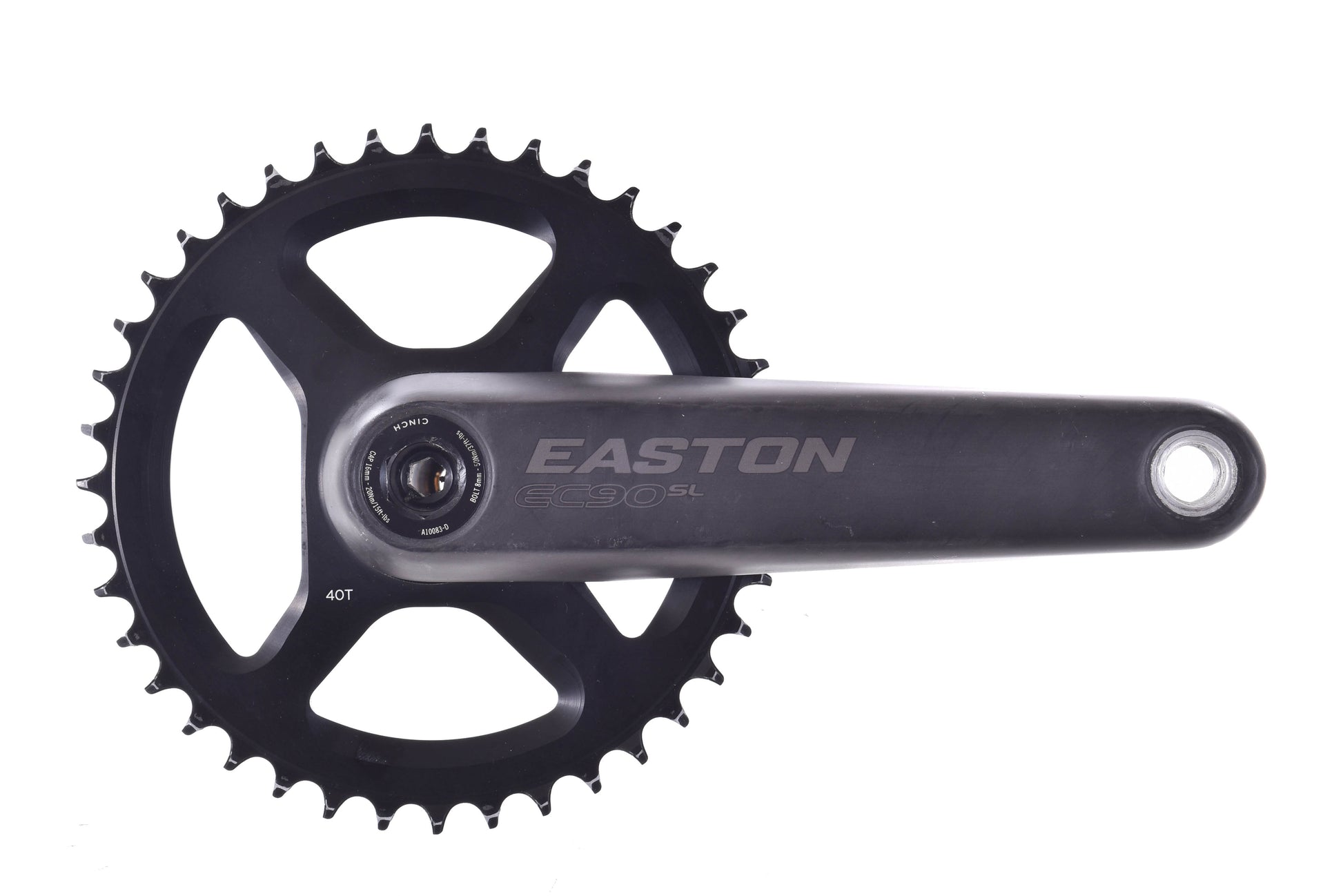 USED Easton EC90 SL 40T 175mm Carbon Crankset 1x 40t CINCH Wolf Tooth