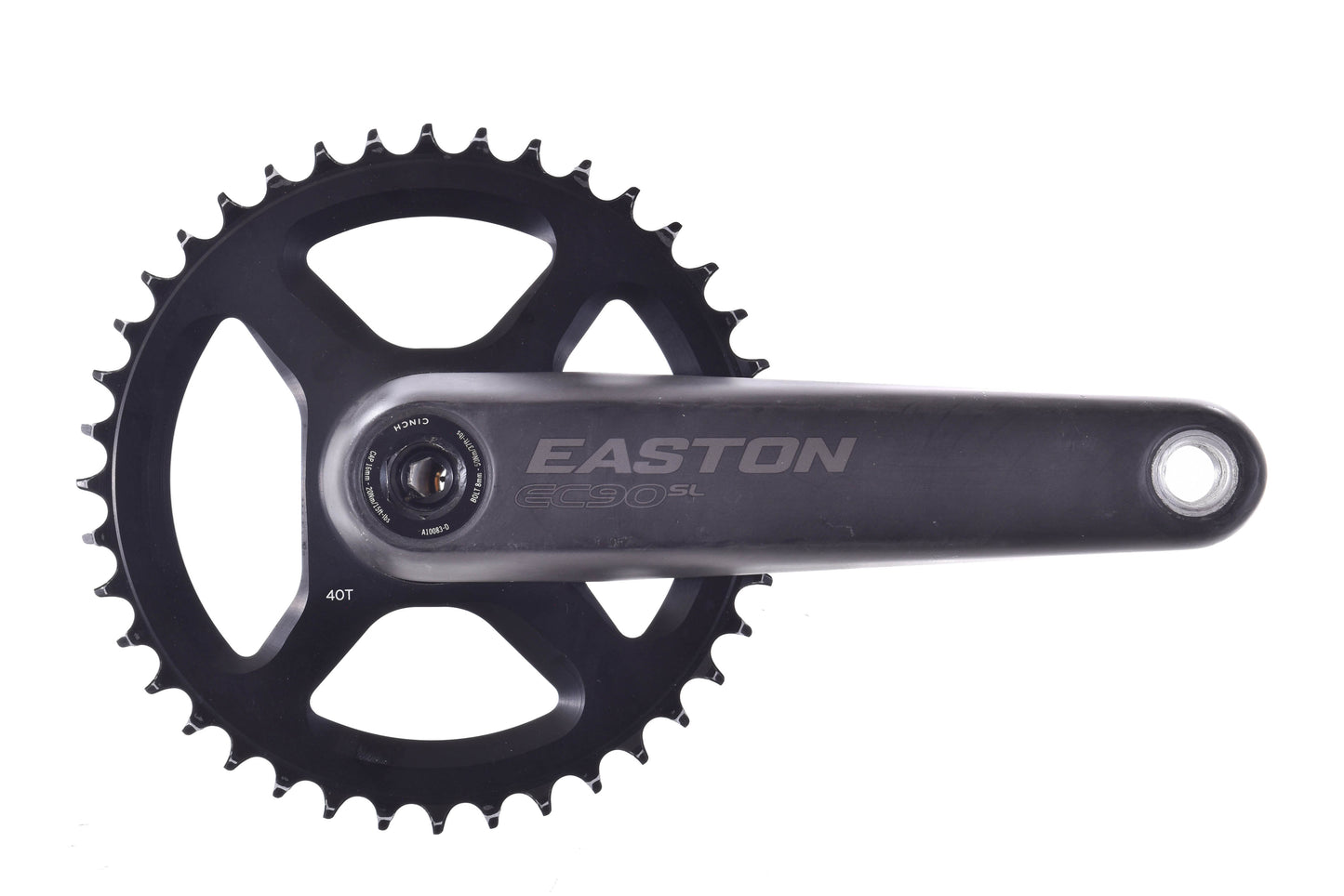 USED Easton EC90 SL 40T 175mm Carbon Crankset 1x 40t CINCH Wolf Tooth 38t Oval Chainring