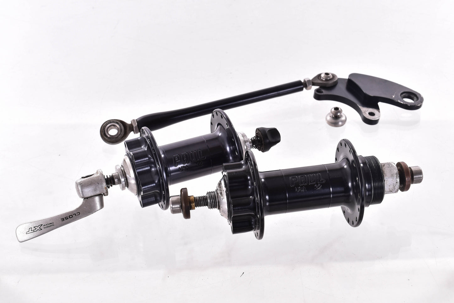 USED Paul Components USA Single Speed 32H 6 bolt Disc Brake Hubset w/ Rear Disc Brake Conversion Adaptor
