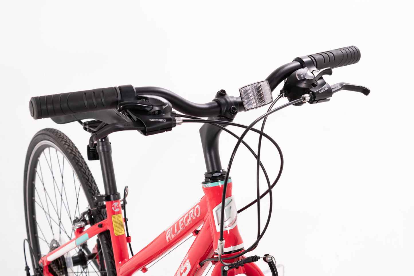 USED Jamis Allegro Step-Over 14" Aluminum Hybrid Bike Cherryade (Red) 3x7 Shimano