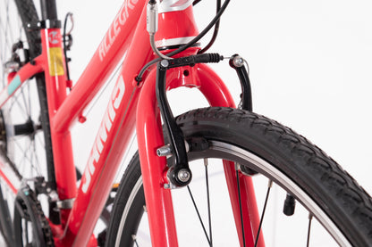 USED Jamis Allegro Step-Over 14" Aluminum Hybrid Bike Cherryade (Red) 3x7 Shimano