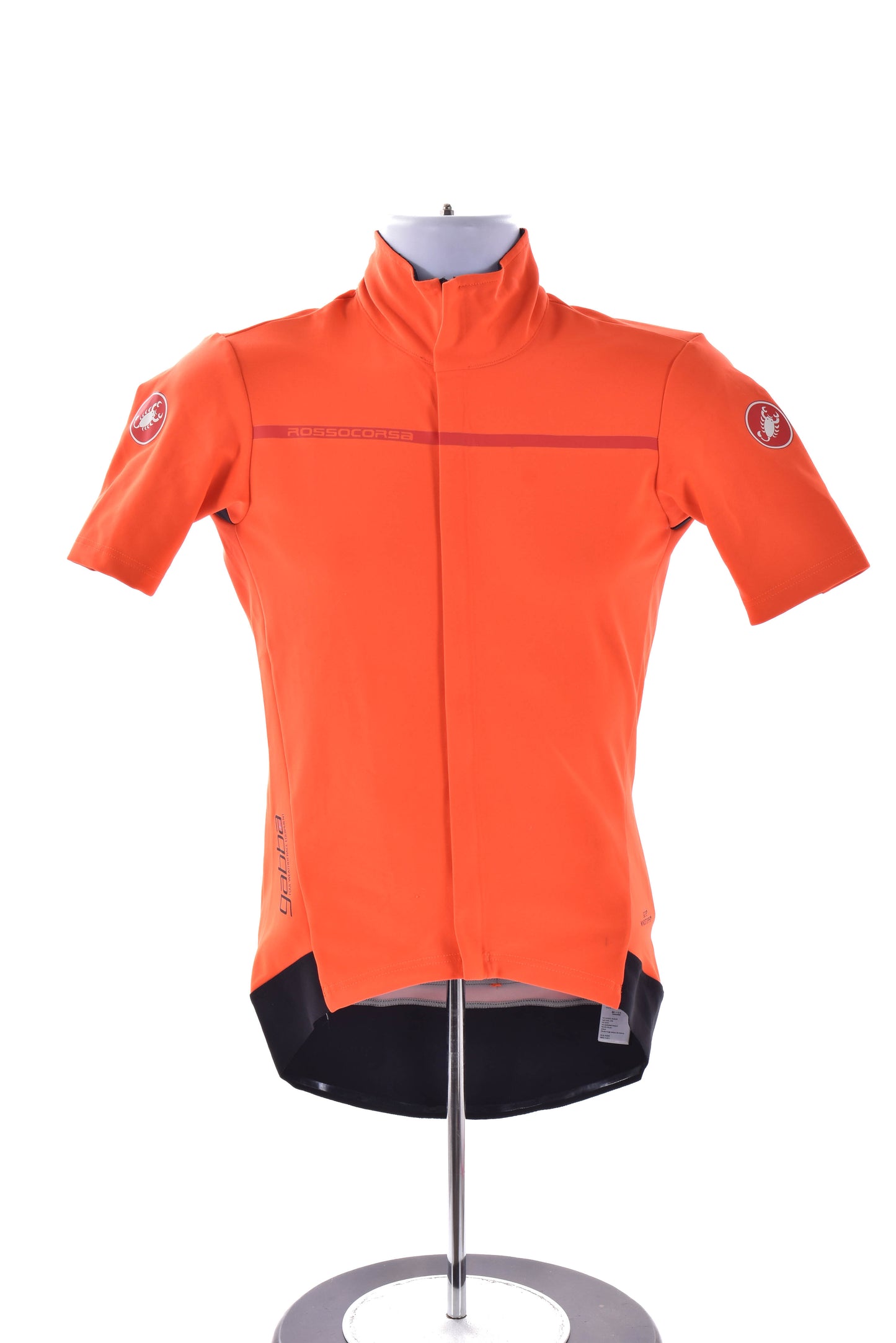 USED Castelli Rosso Corsa Jersey/Jacket Set Men's Small Red/Orange Short Sleeve/Long Sleeve