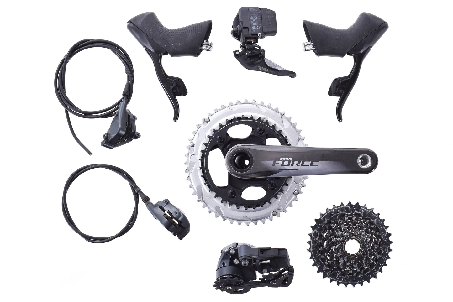 USED SRAM Force eTap AXS D1 Groupset 2x12 speed 170mm 48/35t DUB crankset 10-33t XDR cassette