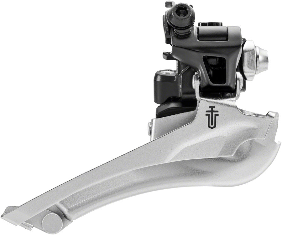 NEW microSHIFT Sword Black Front Derailleur - 9-Speed, Double, 46-52t Max Ring, Braze-On - Around the Cycle