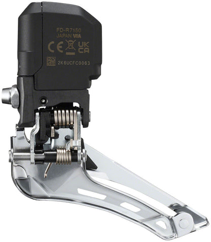 NEW Shimano 105 FD-R7150 Di2 Front Derailleur - 2x, For 2x12-Speed, Braze-On, Down-Swing, Black - Around the Cycle