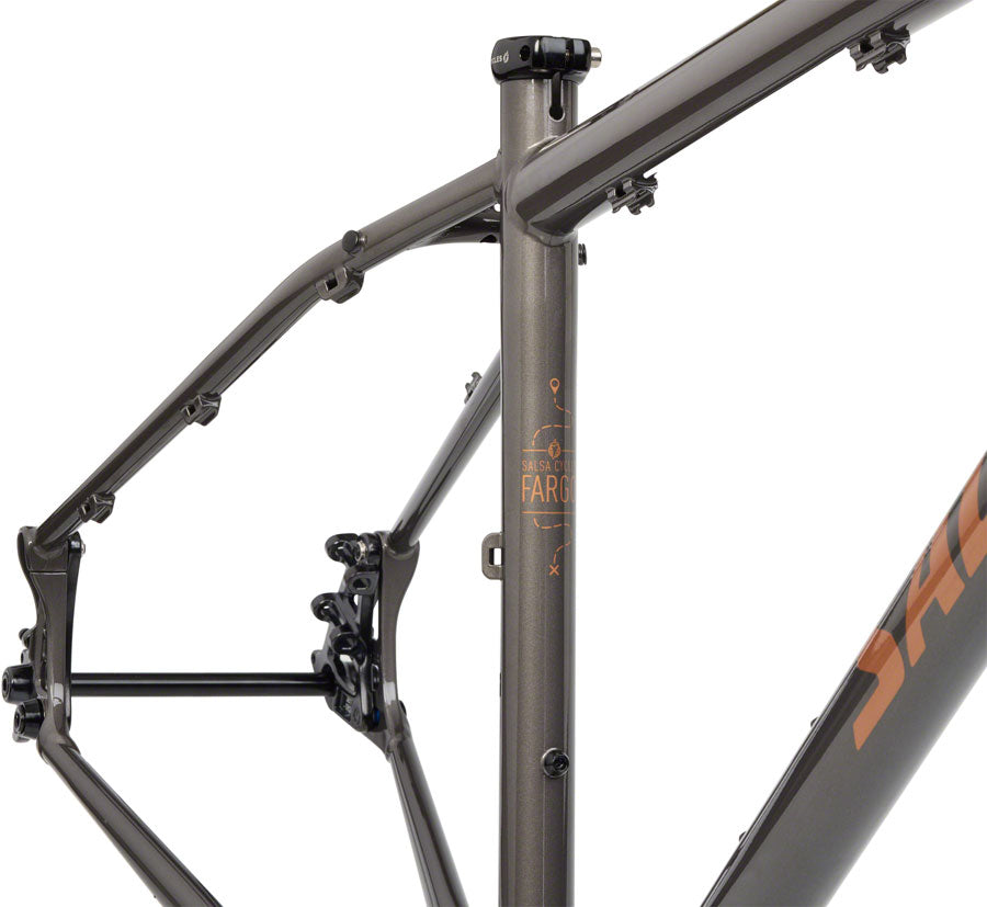 NEW Salsa Fargo Bikepacking Gravel All-Road Frameset - 29", Steel, Black - Around the Cycle