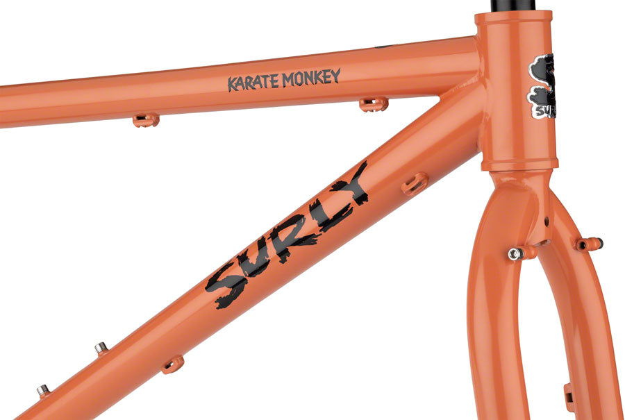 NEW Surly Karate Monkey Mountain Bike Frameset - 27.5/29", Steel, Peach Salmon Sundae