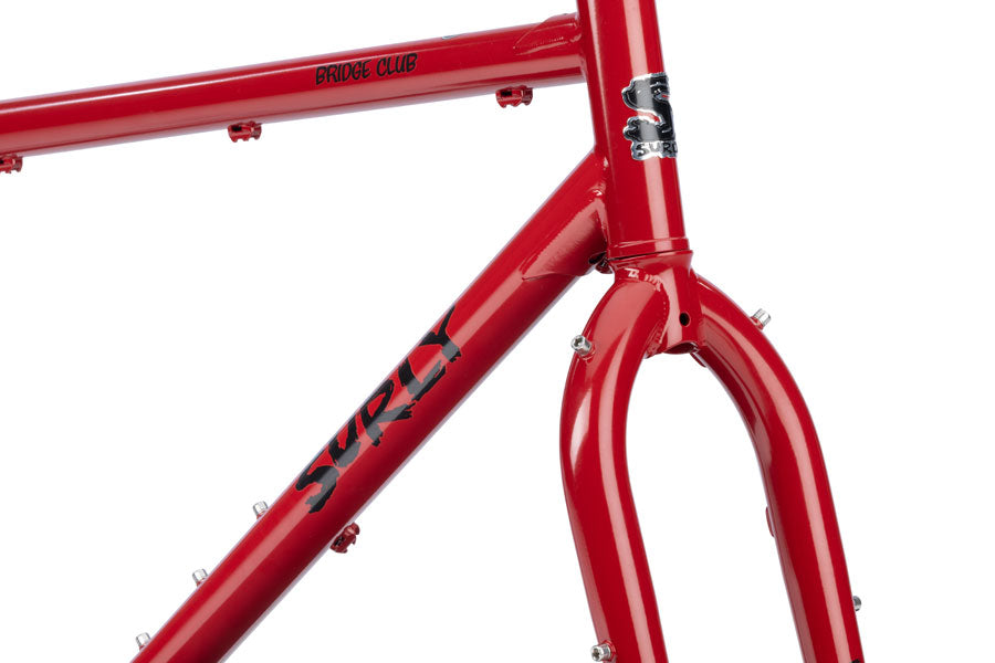 NEW Surly Bridge Club Gravel Touring Adventure Frameset - 27.5", Steel, Lingering Cranberry