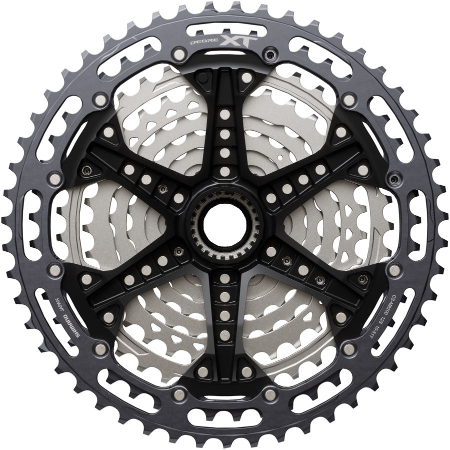 NEW Shimano Deore XT CS-M8200-12 Cassette - 12-Speed, Hyperglide+, Micro Spline, Gray/Silver - Around the Cycle