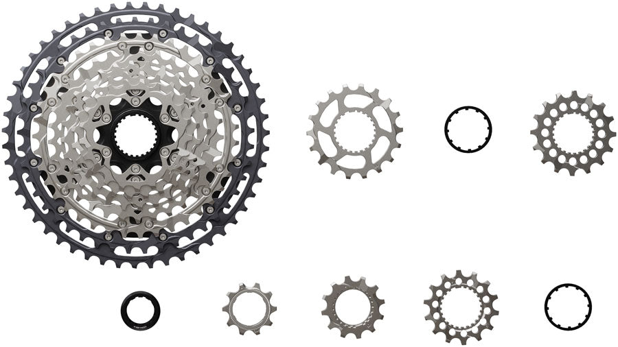 NEW Shimano Deore XT CS-M8200-12 Cassette - 12-Speed, Hyperglide+, Micro Spline, Gray/Silver - Around the Cycle