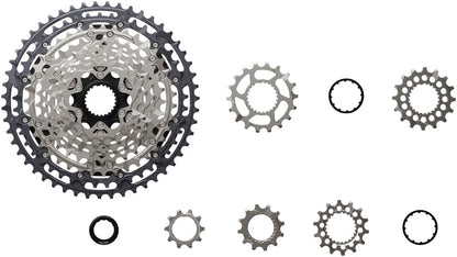 NEW Shimano Deore XT CS-M8200-12 Cassette - 12-Speed, Hyperglide+, Micro Spline, Gray/Silver - Around the Cycle
