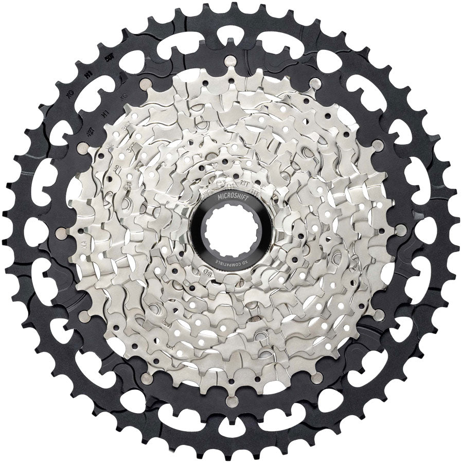 NEW microSHIFT Advent MX G-Series Cassette - 11-Speed, 11-50t, Aluminum Spider, Silver/Black, For XD Driver