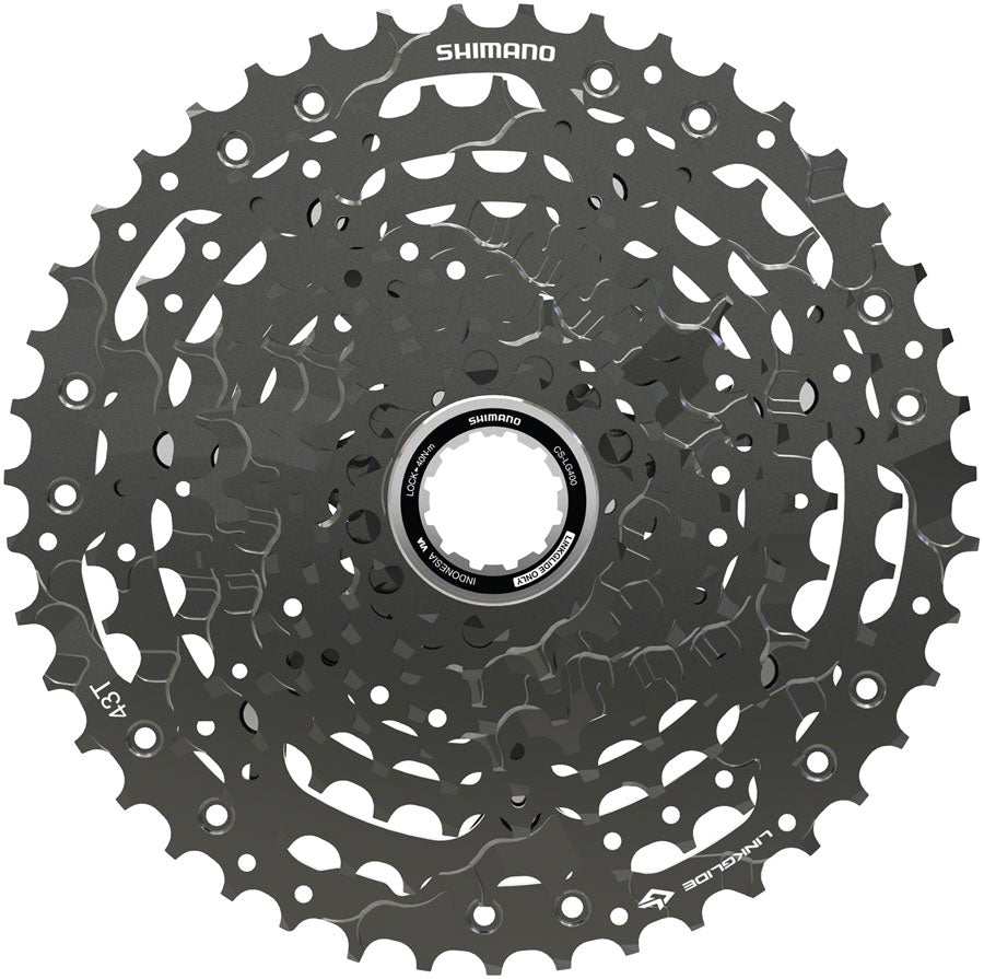 NEW Shimano CUES CS-LG400-10 Cassette - 10-Speed, LINKGLIDE, Black - Around the Cycle