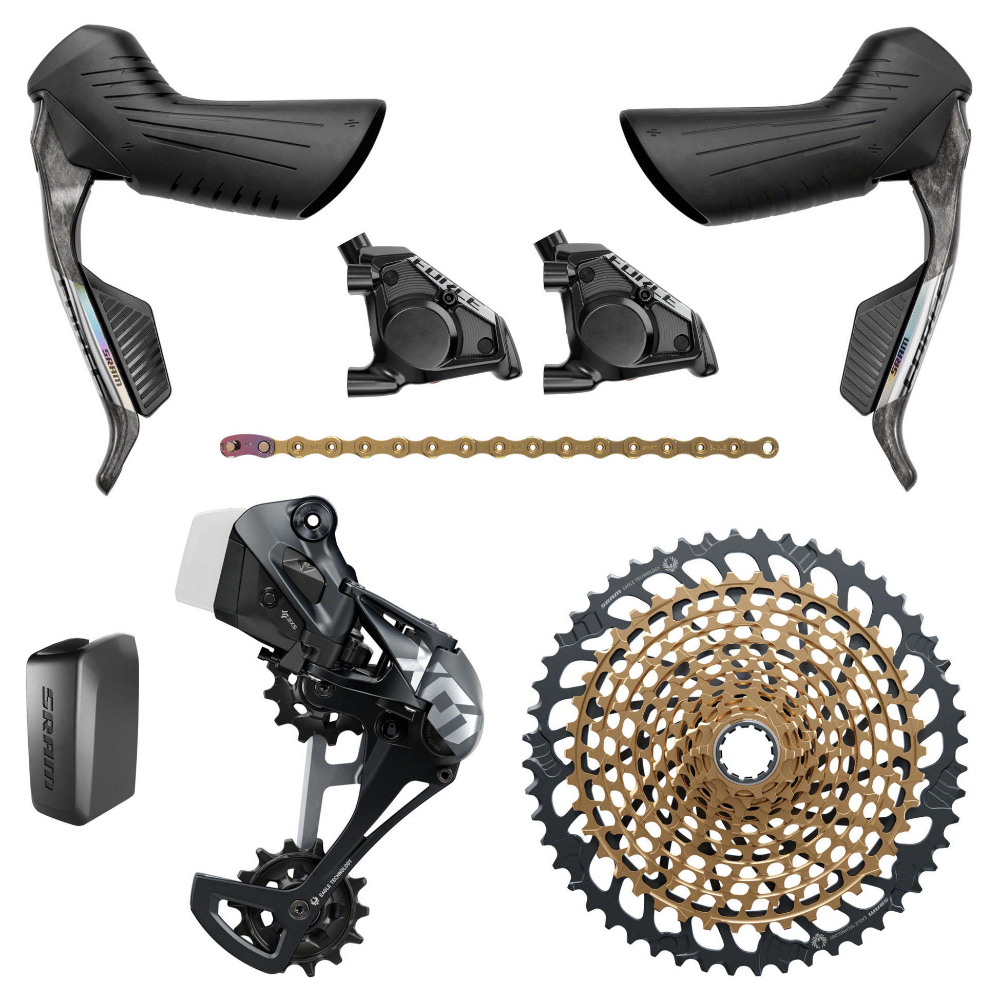NEW SRAM Force E1 / X01 Eagle eTap AXS Mullet Groupset Kit - 1x12, Gra NEW SRAM Force E1 / X01 Eagle eTap AXS Mullet Groupset Kit - 1x12, Gra