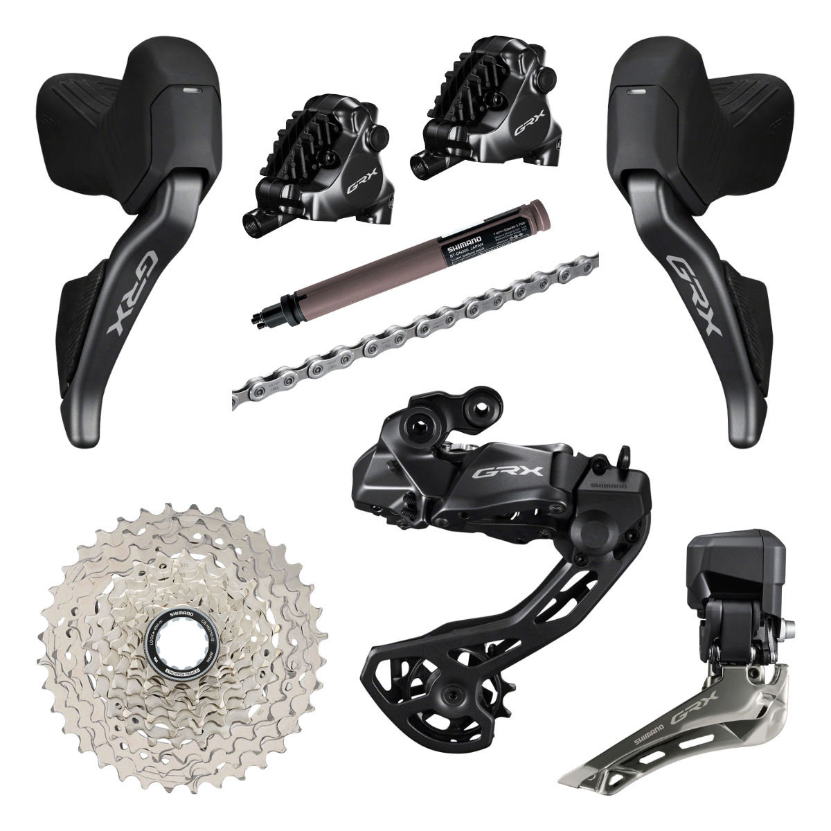 NEW Shimano GRX RX825 2x12 Di2 Electronic Groupset - Gravel, All-Road
