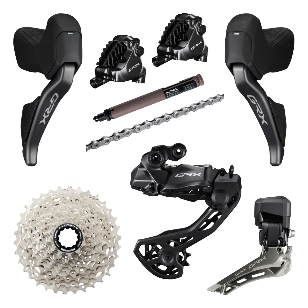 NEW Shimano GRX RX825 2x12 Di2 Electronic Groupset - Gravel, All-Road