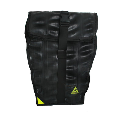 UPCYCLED Green Guru High Roller 36L Backpack Pannier Black - Around the Cycle