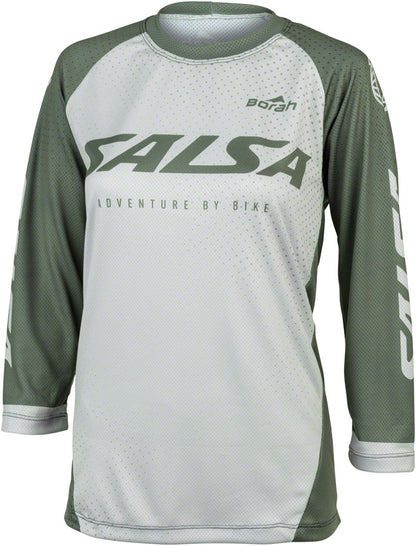 NEW Salsa Women's Fleet 3/4 MTB Jersey - Green, White - Around the Cycle