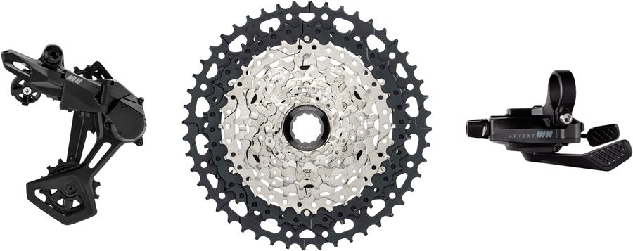NEW microSHIFT Advent MX 1x10-Speed Groupset - MX Trail Shifter, MX Rear Derailleur, Steel Cage, Clutched, 11-48t Cassette, For HG Driver