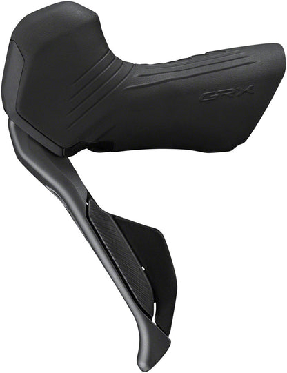 NEW Shimano GRX ST-RX825 Di2 Shift/Brake Lever with BR-RX820 Hydraulic Disc Brake Caliper - Left/Front, 2x, Flat Mount Caliper, Black - Around the Cycle