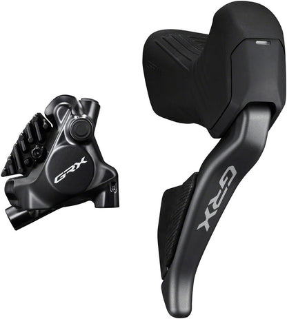 NEW Shimano GRX ST-RX825 Di2 Shift/Brake Lever with BR-RX820 Hyd Disc Brake Caliper - Right/Rear, 12-Speed, Flat Mount Caliper, For 25mm Mount - Around the Cycle