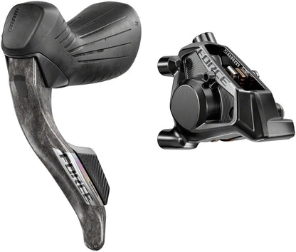 NEW SRAM Force eTap AXS HRD Shift/Brake Lever and Hydraulic Disc Caliper - Left/Front, Flat Mount 20mm Offset, 950mm Hose, Black, E1 - Around the Cycle