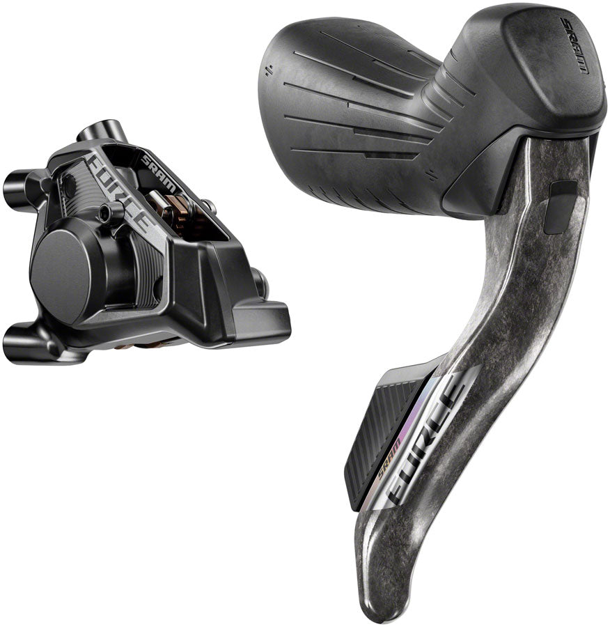 NEW SRAM Force eTap AXS HRD Shift/Brake Lever and Hydraulic Disc Caliper - Right/Rear, Flat Mount 20mm Offset, 1800mm Hose, Black, E1 - Around the Cycle