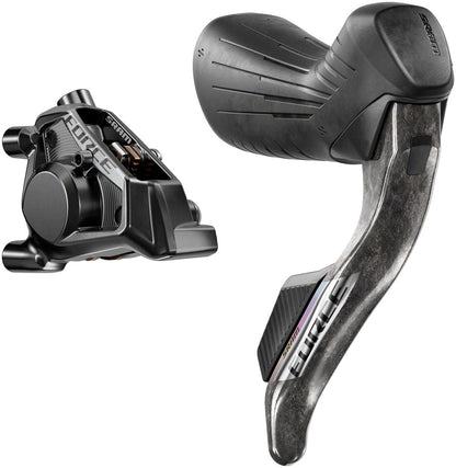 NEW SRAM Force eTap AXS HRD Shift/Brake Lever and Hydraulic Disc Caliper - Right/Rear, Flat Mount 20mm Offset, 1800mm Hose, Black, E1 - Around the Cycle