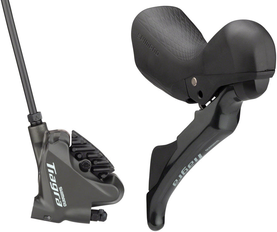 NEW Shimano Tiagra ST-4720/BR-4770 Mechanical Shift/Hydraulic Brake Lever and Caliper - Rear, Flat Mount, Finned Resin Pads - Around the Cycle