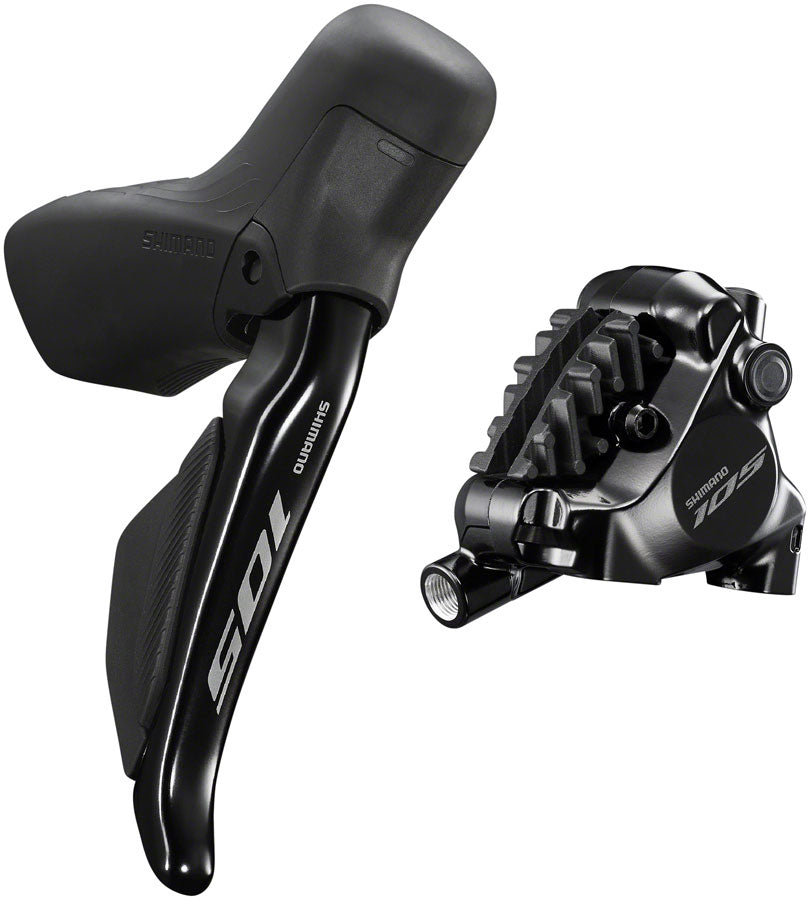 NEW Shimano 105 ST-R7170-RE Di2 Shift/Brake Lever with BR-R7170 Hydraulic Disc Brake Caliper - Rear, 12-Speed, Flat Mount, Black - Around the Cycle