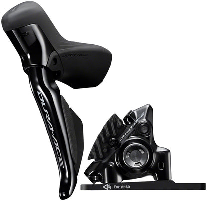 NEW Shimano Dura-Ace ST-R9270F-L Di2 Shift/Brake Lever with BR-R9270 Hydraulic Disc Brake Caliper - Left/Front, 2x, Flat Mount, Black - Around the Cycle